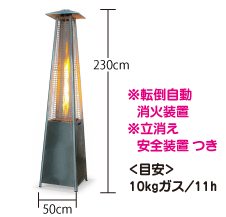屋外用パティオトーチ　長期レンタル受付中